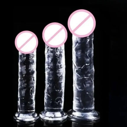 Realistic Silicone-Like Soft Dildo for Women - Strong Suction Cup, Lesbian Female Intimate Masturbator Adult Products Toy