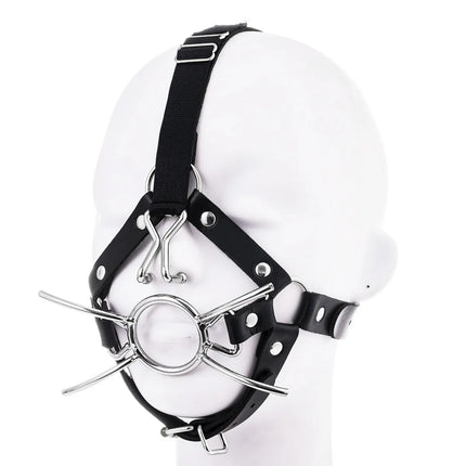 O Ring Open Mouth Spider Gag Ball,Muzzle Bondage Gear,BDSM Leather Harness Mask Blindfold,Sex Toys For Couples