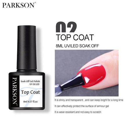 Parkson 8ml HEMA TPO FREE Color Gel Nail Polish Nude Pink Red Green Collection Nail Gel Polish Glitter Soak Off UV LED Gel