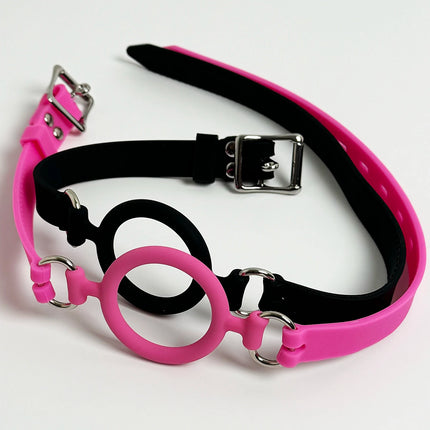 LILUPLAY Silicone Oral Sex Ring with Open Mouth Gag Flirt Bondage Balls Adult Game Erotic BDSM Toys for Couples O-Ring
