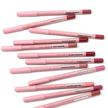 12pcs Lip Liner Pencil Set Long Lasting Matte Natural Creamy Cosmetics Lip Liner Kit Luxury Matte Lip Liner Lip Contour Lipstick