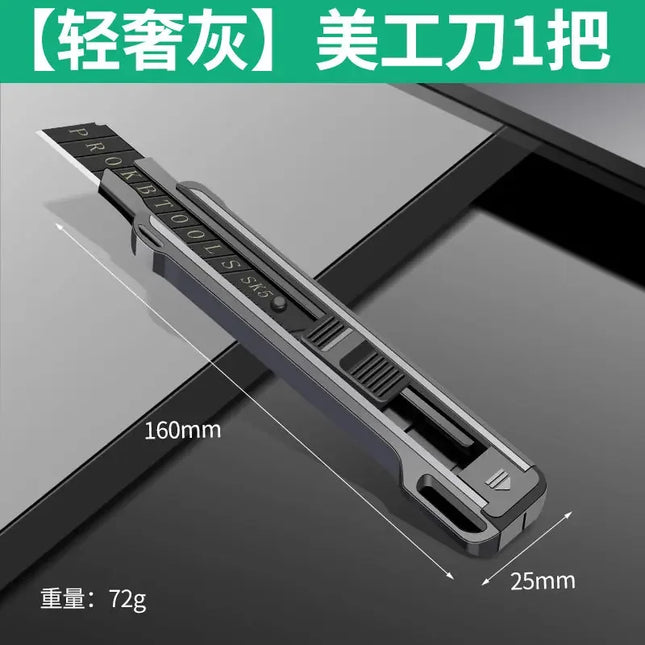 Baolian Utility Paper Cutters Knife Portable Pocket Box Cutter Retractable Paper 80MM Metal Blade DIY Sharp Knife Tools