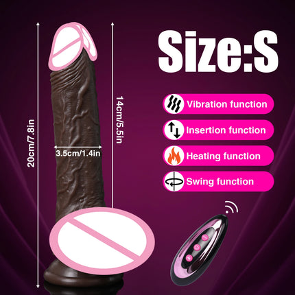 Realistic Telescopic Vibrator for Women Masturbation Anal Climax Toys Penetration Anal Thrusting Penis Dildo Sexy Adult Sex Toys