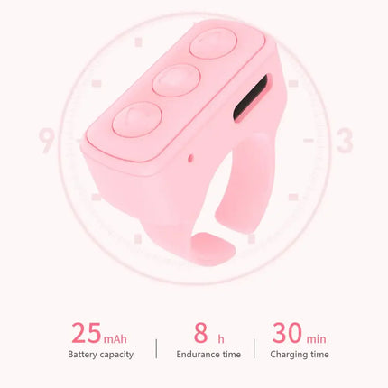 Page Turner Mini Multifunction Fingertip Controller Scrolling Button Ring Fingertip for Selfie Button Camera Shutter Smartphones