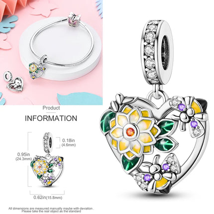 New 925 Sterling Silver Cactus Four Leaf Clover Charm Spring Green Series Bead Pendant For Original Beads Bracelet DIY Jewelry