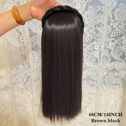 DUTRIEUX Synthetic Topper wig natural twist braids braids women's natural replacement block straight hair black brown