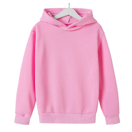 Spring and Autumn Kids Hot selling Hoodies 2-12 Year Old Boys and Girls Casual Hoodies Top Solid Color Sports Hoodies