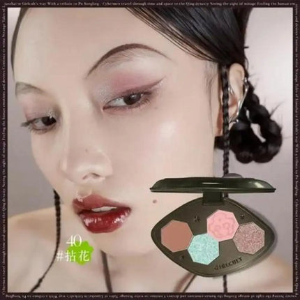 Girlcult Chameleon Eyeshadow Palette 4 Colors Waterproof Long Lasting Matte Shimmer Purple Smokey Highly Pigmented Makeup