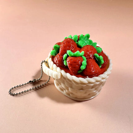 Calming Keychain Keys Finger Button Anti-stress Toys Funny Watermelon French Fries Ice Decompression Gifts for Children Adults