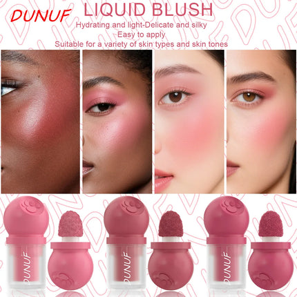 DUNUF Creamy Cat Paw Blush Trio Buildable Pigment Long Lasting Natural Finish Vegan Cruelty Free Makeup Essential