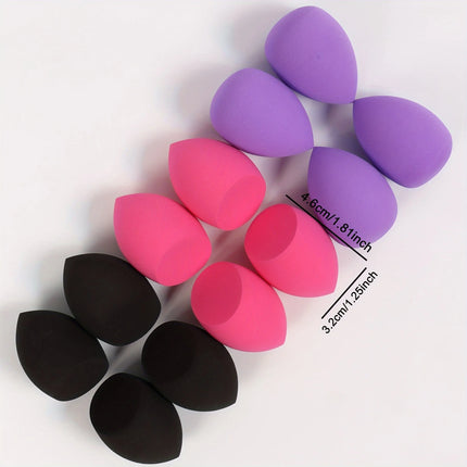 12 pieces latex free hydrophilic polyurethane beauty sponge set multi-color makeup mixing sponge, suitable for liquid and cream