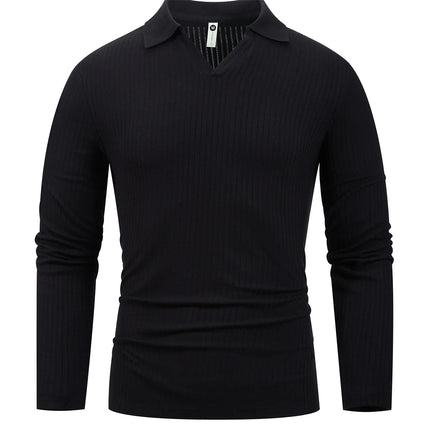 King Billion Cotton Long Sleeve T-Shirts Men T-shirt High Quality Slim V-neck Stripe Shirt Autumn Winter Male Top Tees Male