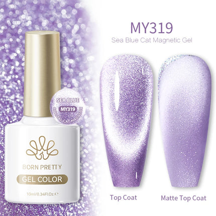 BORN PRETTY 10ml Auroras Glitter Cat Magnetic Gel Nail Polish Jelly Glass Bead Semi Permanent Soak Off UV LED Varnish Manicure