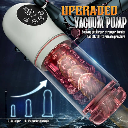 Automatic Male Masturbator Penis Pump Adult Sex Toy for Men Pocket Pussy with 7 Sucking and Thrusting Rotating Licking Stroker