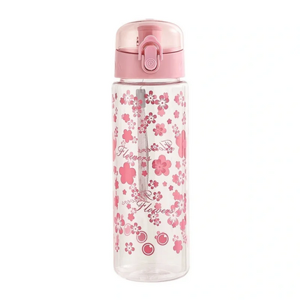 780ml Daisy Flower Plastic Water Bottle Sports Transparent Water Bottle Portable Gym Travel Clear Leakproof Drinking Bottle