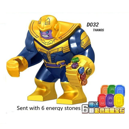 Superhero Figure  Panther Red Hulk Big Size Crocodile Thanos Hulk Building Blocks Children Assembled Educational Toys