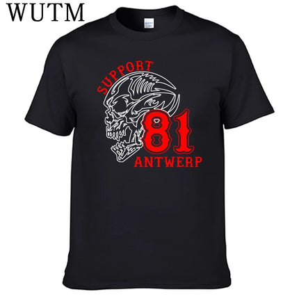 Support 81 Motorcycle Club T Shirt 100% Cotton Men Shirt