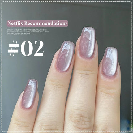 ZH Autumn And Winter Nails Toe Selling Whitening Glass Bead Cat Eye Gel Nail Polish Black Nails Nail Art Grey Cat Eye Nail Glue