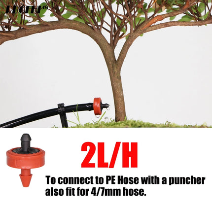200-50pcs 2L 4L 8L Pressure Stable Flow Lawn Automatic Compensating Dripper Durable Compact Flexible Drip Irrigation Regulator