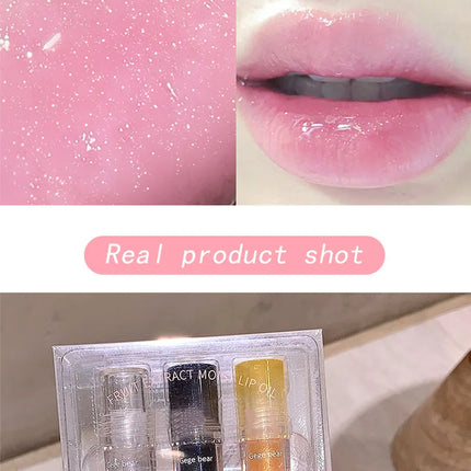Fruit extract moisturizing lip balm water-shining mirror moisturizing and moisturizing autumn and winter lipstick base lip gloss