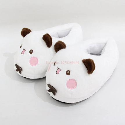 New Panda Bubu And Yier Plush Slippers Cartoon Panda Indoor Couple'S Warm Cotton Slippers Autumn And Winter Gift