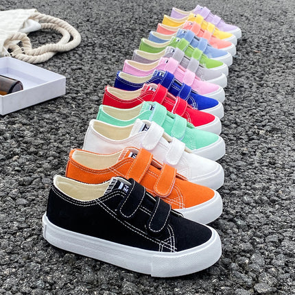5059 Spring and Autumn New Fashion Children's Canvas Shoes Solid Color Boys and Girls Board Shoes Korean Soft Sole Skateboarding