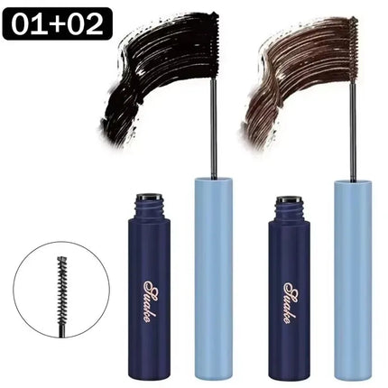 Silk Fiber Matte Mascara Makeup Ultra-Fine Brush Lengthening Eyelashes Extension Fast Dry Brown Black Curling Mascara Comestics