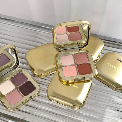 Kakashow sunset magic eye shadow plate pearl matte earth color Korean makeup eye shadow ﻿