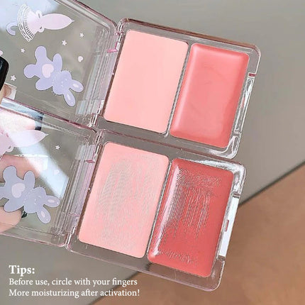 1Pc Cappuvini Water Shining Cheek Blush Highlighter Cream High Gloss Glitter Rouge Natural Brighten Face Contouring Blush Makeup