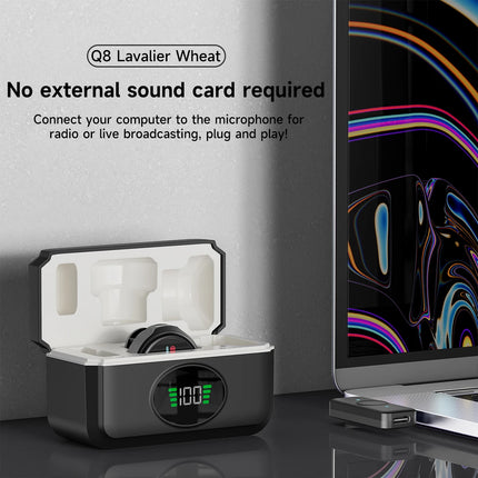 Wireless Lavalier Lapel Mini Microphone for iPhone iPad Android Outdoor live streaming Recording Interview with Magnetic Clip