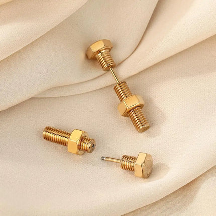 Kind Exquisite Fashion Earrings Screw Stud Earrings, Personalized Study Birthday Gift for Lovers