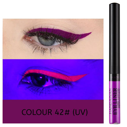 Waterproof Matte Liquid Eyeliner Long Lasting Quick Dry Non Smudging UV Luminous Gel Makeup for Smokey Eyes