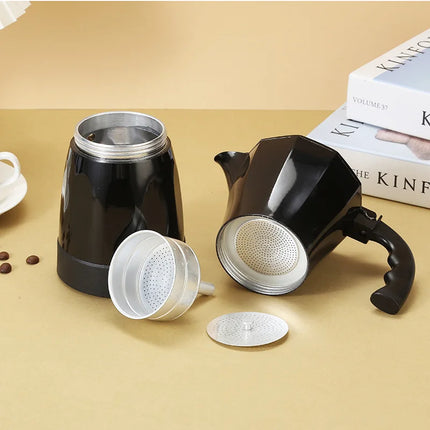 300ml/6 Cups Electric Coffee Maker Portable Aluminum Mocha Pot Fast Electric Italian Coffee Maker Percolator Coffee Tools 480W