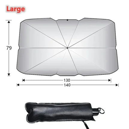 Car Windshield Sun Shade Umbrella Foldable Auto Sunshade Parasol Summer Uv Protection Interior Heat Insulation Curtain