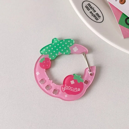 Cute Wings Shape Carabiner Keychain Portable Acrylic Keyring Hook Multifunctional Backpack Pendant Keychain Ornament