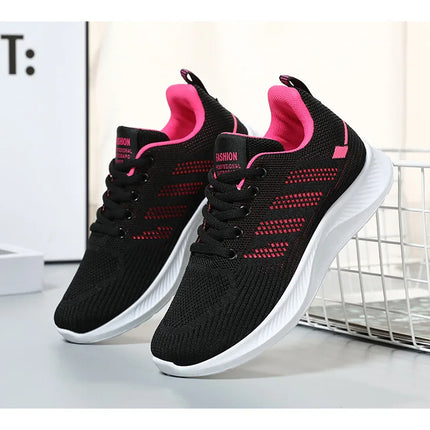 Litfun Women's Casual Sports Shoes Fashion Female Soft Bottom Sneakers Breathable Mesh Running Shoes Leisure Light Flats Shoes