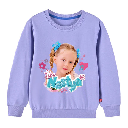 Lovely Like Nastya Sweatshirt Kids Spring Long Sleeve Coats Baby Girls Casual Clothes Teen Boys Sport Sweatshirts Children Tops