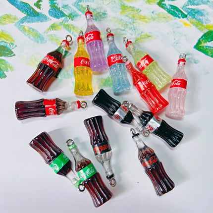 10pcs Kawaii Drink Bottle Cute Resin  Phone Charms for Jewelry  Making Diy Pendants  Necklace Keychain Bracelets Earring Charms