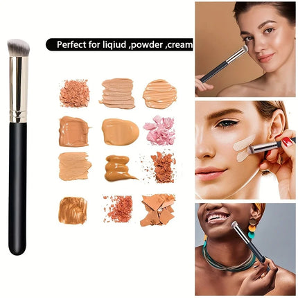 Under Eye Concealer Brush Kabuki Nose Contour Brush  Dense Bristles Full Coverage Cosmetic Pro Small Makeup Foundation Brush