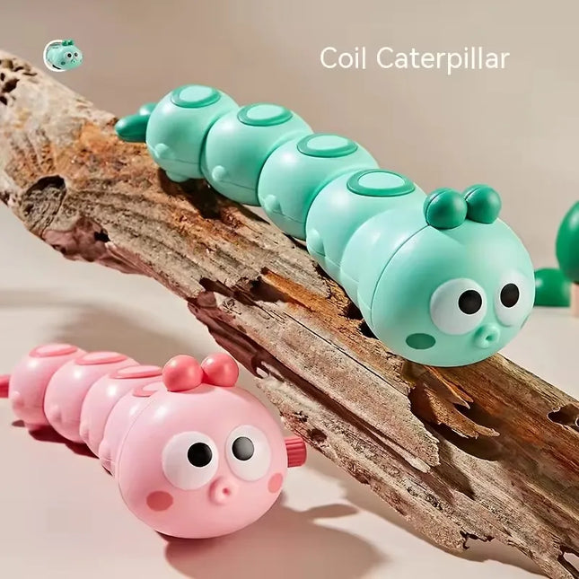 Children's small animals move and run clockwork caterpillar baby puzzle chain winding winding small toy