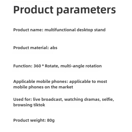 Adjustable Phone Tripod Stand Portable Foldable Desktop Holder 360 Rotatable Selfie Stick Live Streaming Stabilizer Compact