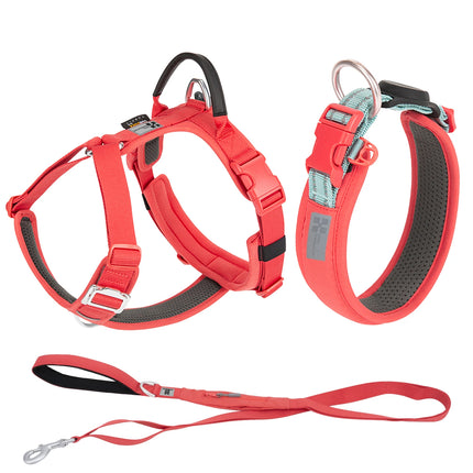 SMALL COMBINATION Large Dog Collar Harness and Leash Sets No-Pull Reflective Medium Dog Chest Vest Pet German Shepherd Training