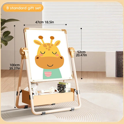 Children's drawing board, baby magnetic double-sided teaching, home small blackboard stand, colored graffiti, erasable writing w