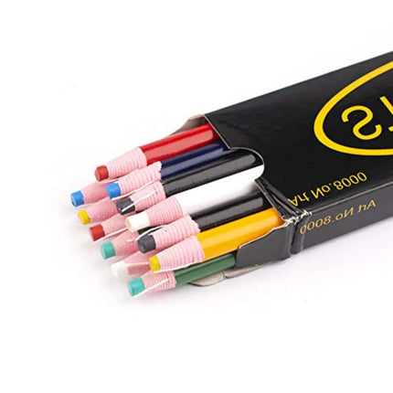 12 Pieces Sewing Mark Pencil Tailor's Marking and Tracing Tools Free Cutting Crayons Sewing Fabric Pencil