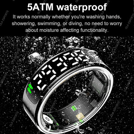 Smart Ring with Display Screen and Touch Health Managering Gesture Swipe Video 5ATM Waterproof For Men Women Smartring 2026 New