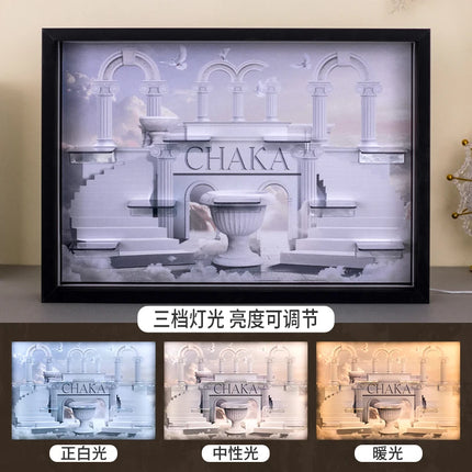 CHAKA Candle Whisper Series Blind Box Display Box Wooden Acrylic LED Showcase Figures 48×8.8×34 cm 13 Preset Slots Hidden Spot