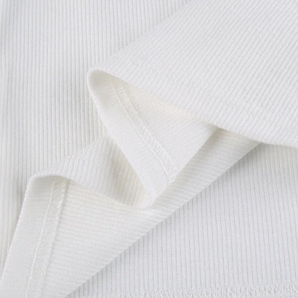White Sleeveless Cami Top for Women Casual Ribbed Crop Fitness Tees Basic Summer Fashion Ladies 2024