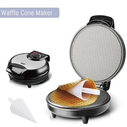 ELectric Waffle Cone Maker Machine with Browning Control, Nonstick Waffle Bowl Maker, Ice Cream Cone Maker