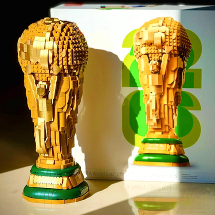 2026 Popular World Cup Golden Football Champion Building Blocks Model Bricks 2842Pcs Toy For Football Fans Birthday Gifts