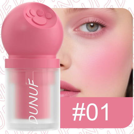 DUNUF Creamy Cat Paw Blush Trio Buildable Pigment Long Lasting Natural Finish Vegan Cruelty Free Makeup Essential